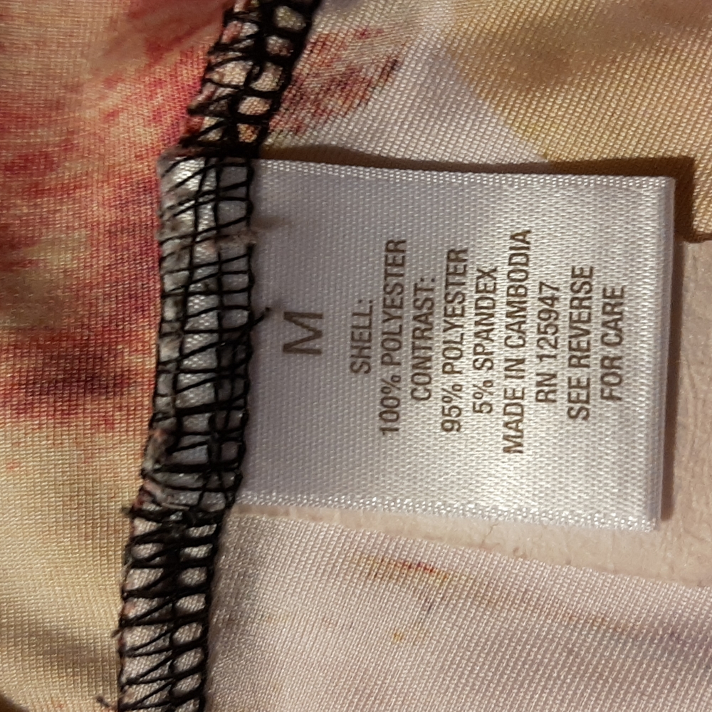 Roz & Ali Tropical Print Top Size M - Picture 8 of 13